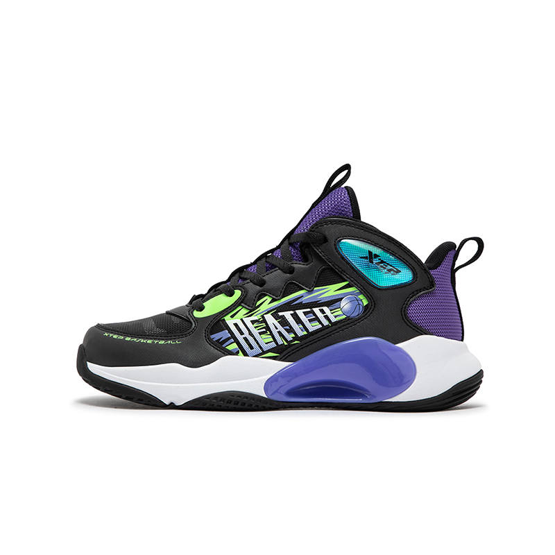 XTEP Synthetic Leather Comfortable Slip Resistant Abrasion Resistant High top Children's Basketball Shoes