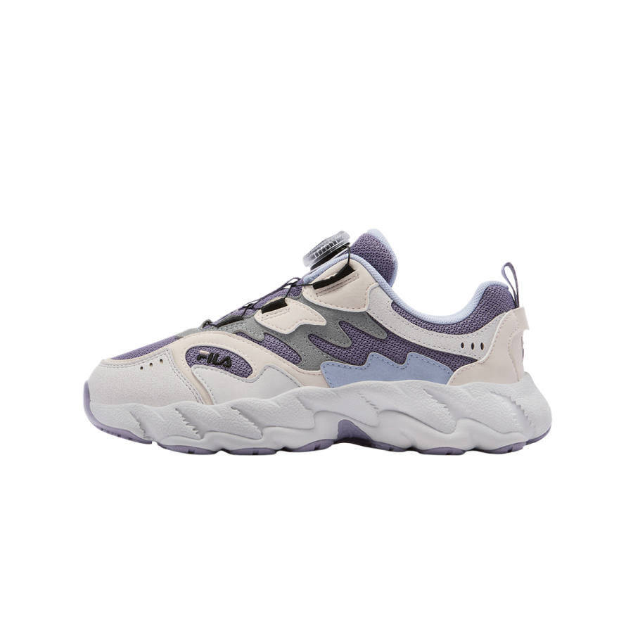 FILA KIDS Heritage FHT Synthetic Leather Kids' Running Shoes Lavender Halo Purple/Rain Mist Gray