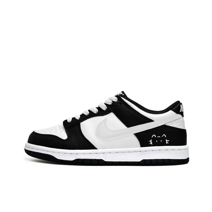 Nike Nike Dunk Black Kitten Leather Abrasion Resistant Lightweight Cushioning Slip Resistant