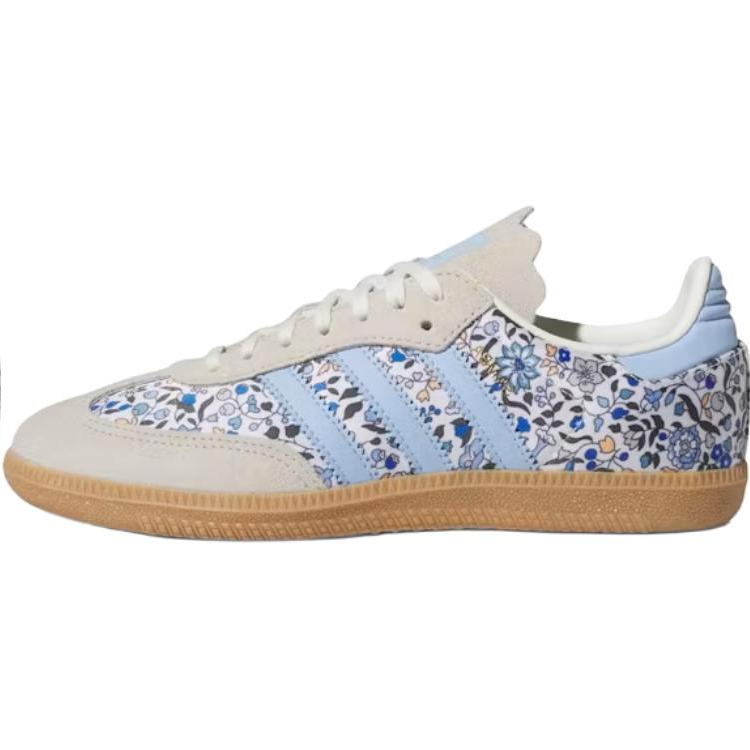 Adidas Originals SAMBA OG Soft And Comfortable Abrasion Resistant Low top Kids' Skateboarding Shoes Blue Teenagers