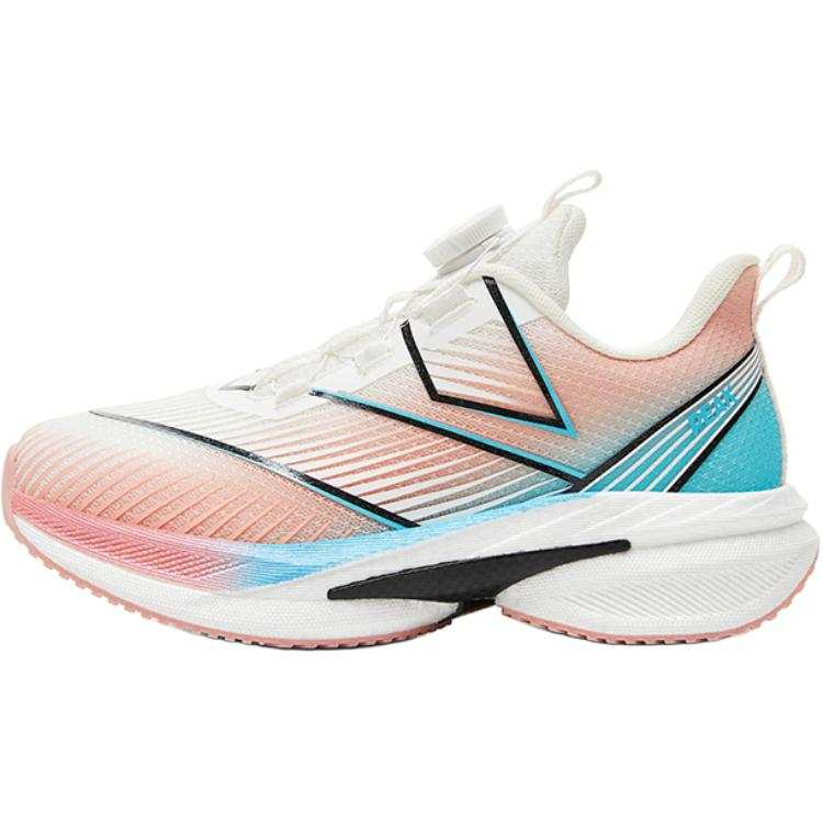 PEAK Fabric Slip Resistant Cushioning Abrasion Resistant Support Low top Kids' Running Shoes Pink White Kids'