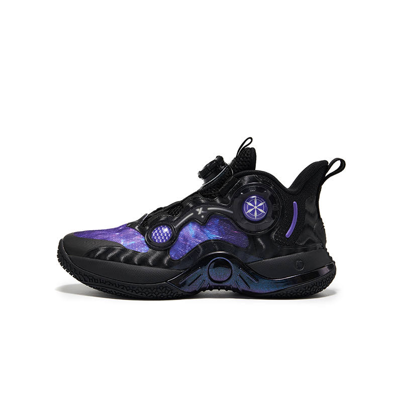 XTEP Shadow Mecha 3.0 Synthetic Leather Rebound Support Mid top Basketball Shoes Black Teenagers