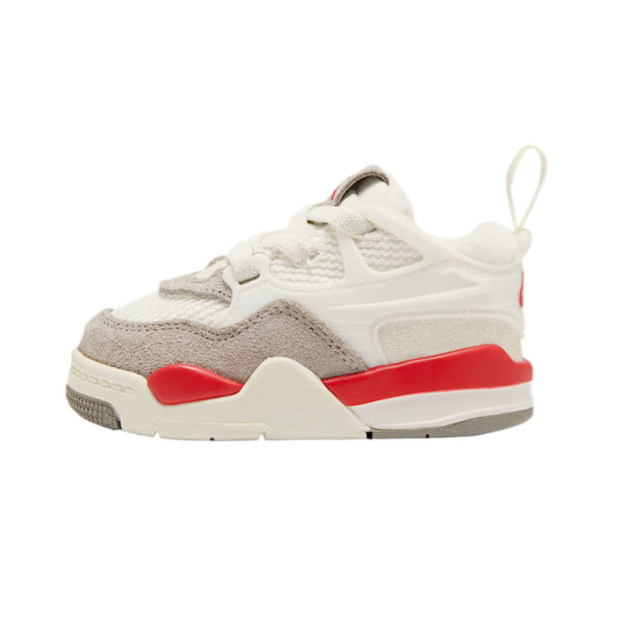 Jordan Jordan Air Jordan 4 Leather Toddler Shoes White Red Infant And Toddler