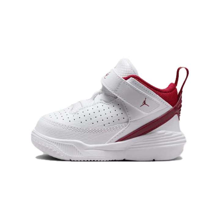 Jordan Baby Jordan Max Aura 5 Comfortable Slip Resistant Low top Toddler Shoes White Red