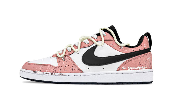 Nike Nike Court Borough Low 2 Leather Slip Resistant Anti Kick Abrasion Resistant Low top Kids' Skateboarding Shoes