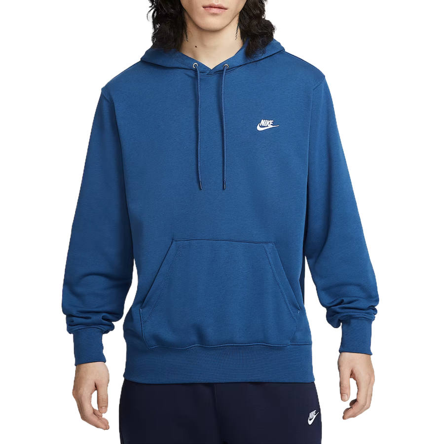 Nike Nike Club Sweatshirts Men's Court Blue/Court Blue/White Hooded Moderate Regular