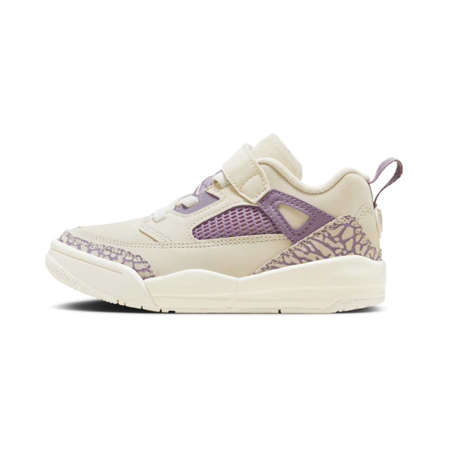 Jordan Jordan Spizike Cushioning Low top Children's Basketball Shoes White Purple Children Aged 3 7 Years Old