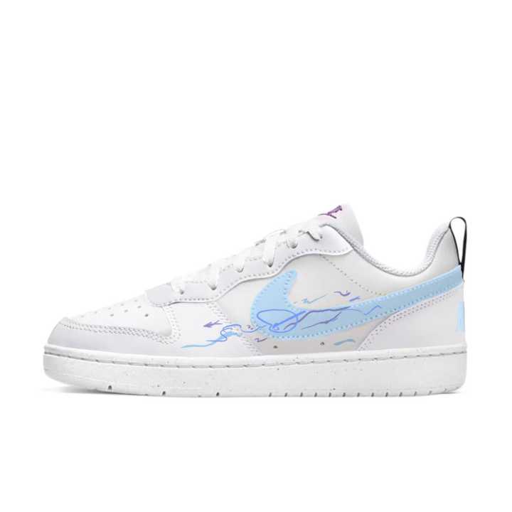 Nike Nike Court Borough Eirong Island Synthetic Leather Slip Resistant Abrasion Resistant Low top Kids' Skateboarding Shoes
