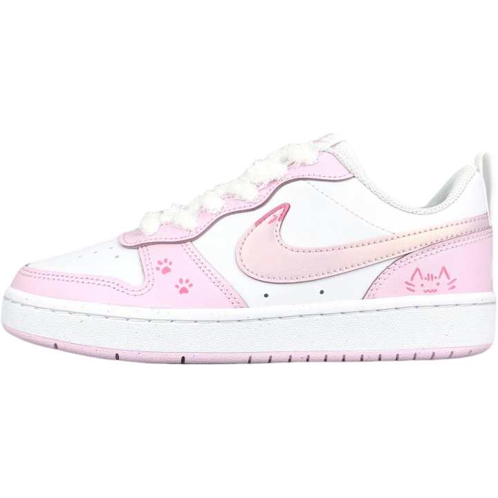 Nike Nike Court Borough Cherry Blossom Meow Step Red Slip Resistant Cushioning Abrasion Resistant Low top Skateboard Shoes