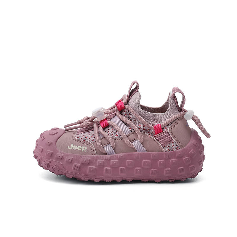 Jeep Abrasion Resistant Low top Kids' Running Shoes Beige Purple Kids'
