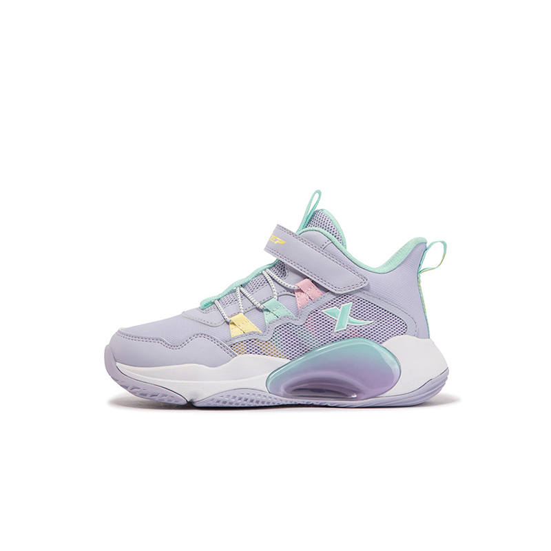 XTEP Battle Gaze Synthetic Leather Cushioning Abrasion Resistant Slip Resistant High top Children's Basketball Shoes
