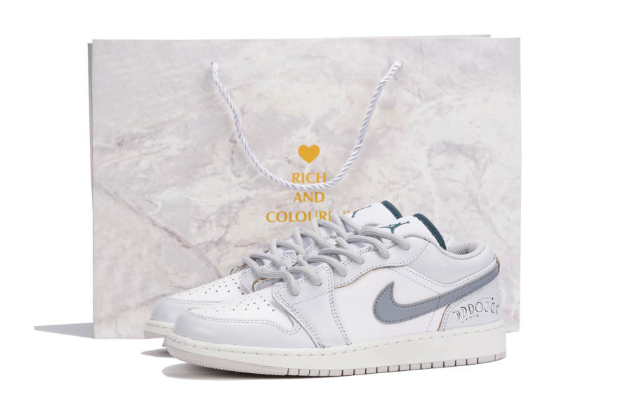Jordan Jordan Air Jordan 1 Lunar Trail SBOX Leather Slip Resistant Abrasion Resistant Low top Children's Basketball Shoes