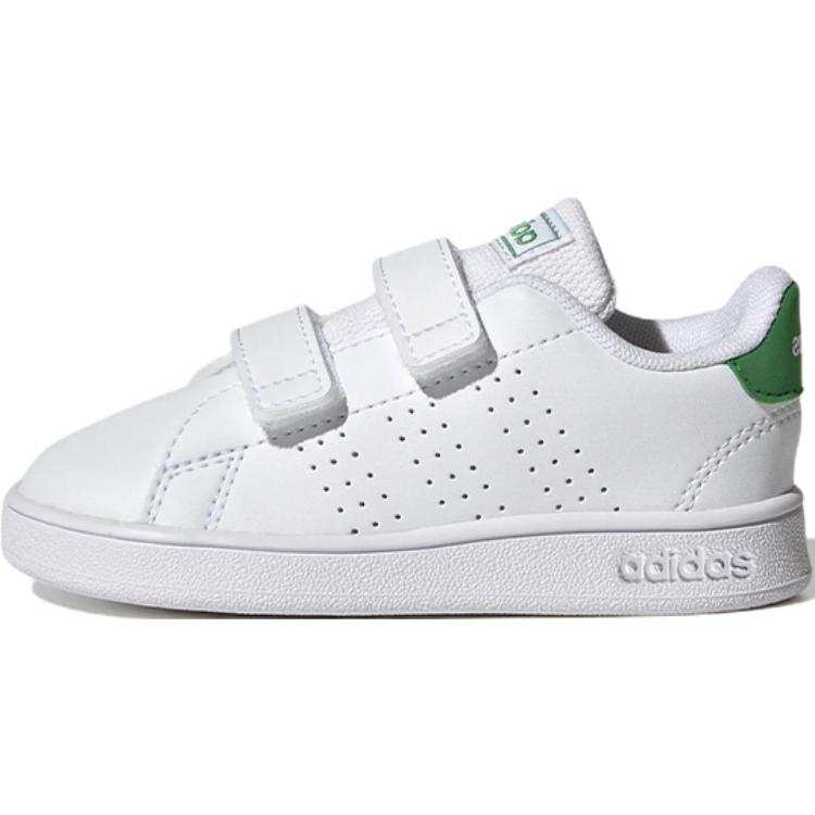 Adidas Neo ADVANTAGE Slip Resistant Abrasion Resistant Low top Toddler Shoes White Green Infant And Toddler