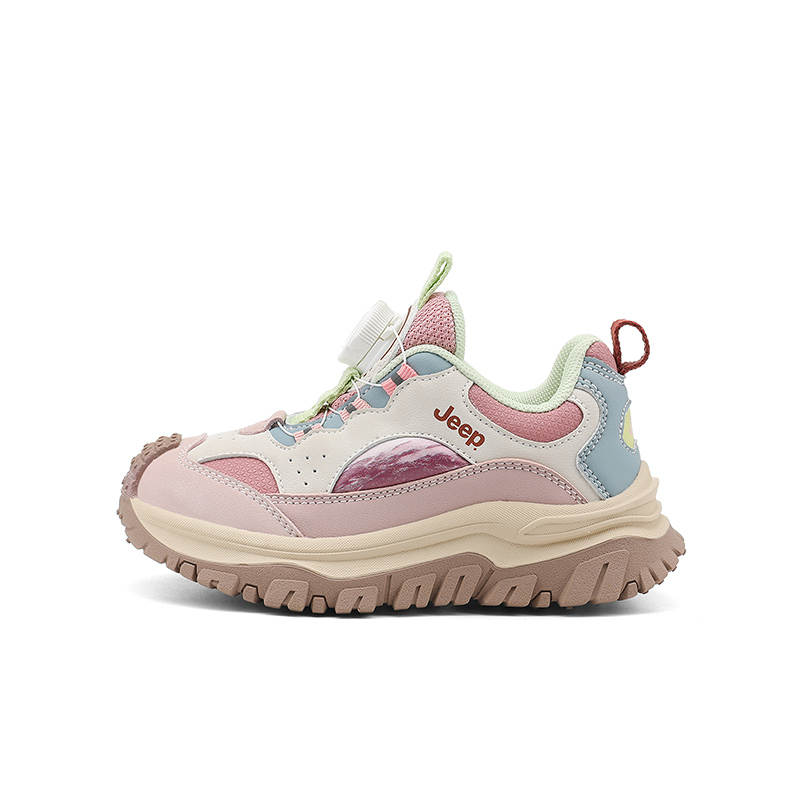Jeep Lightweight Cushioning Slip Resistant Kids' Outdoor Shoes Candy Pink/Ivory White Kids'