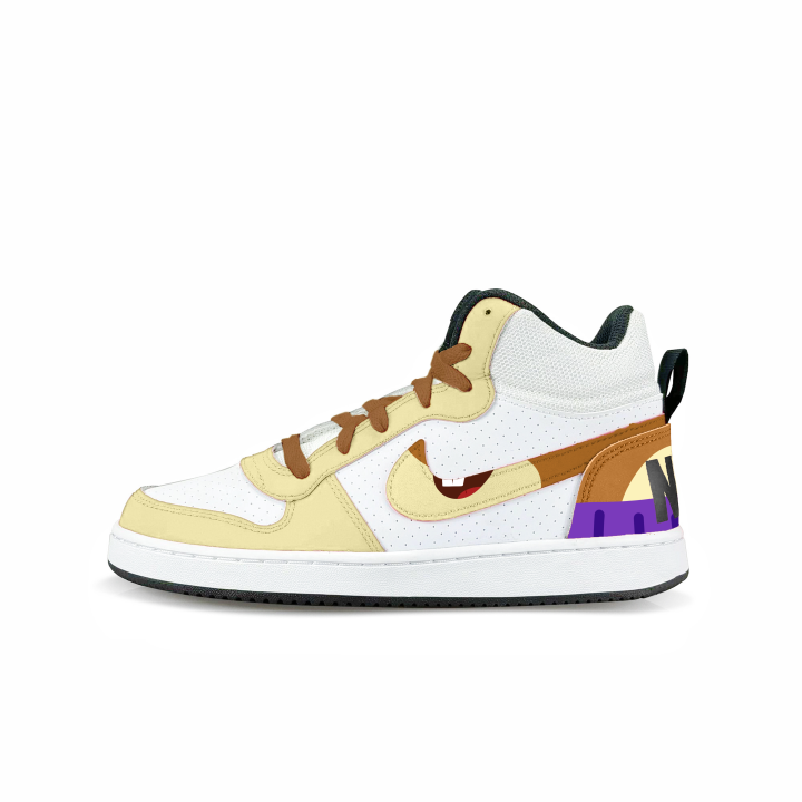 Nike Nike Court Borough Passionate Squirrel Synthetic Leather Slip Resistant High top Kids' Skateboarding Shoes Brown Unisex