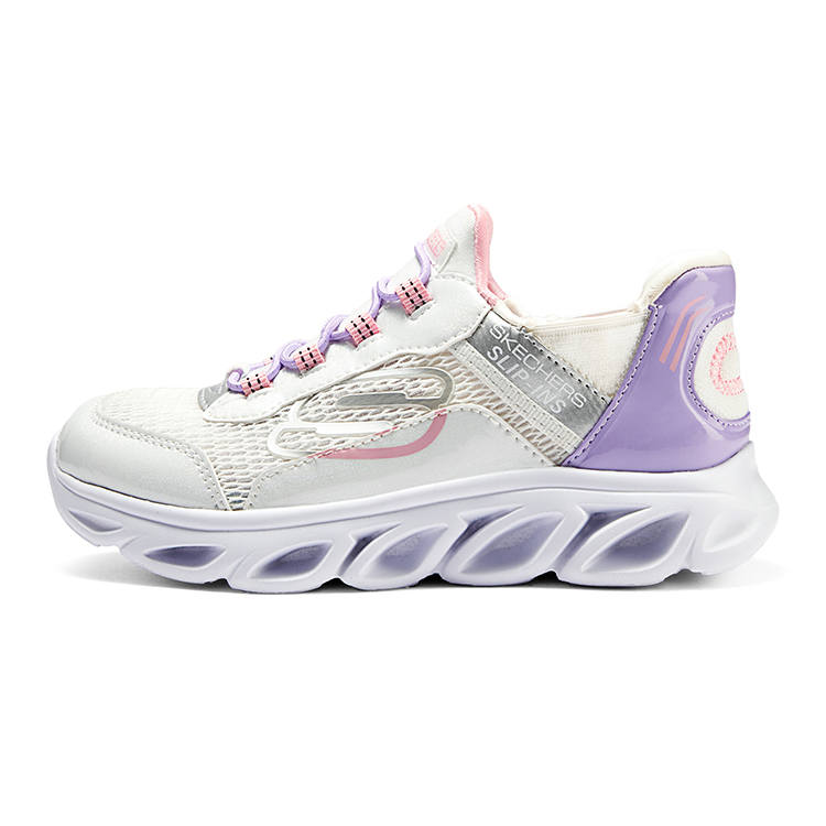 Skechers Kids Skechers Hands Free Slip Ins Low top Kids Lifestyle Shoes White Purple Kids'