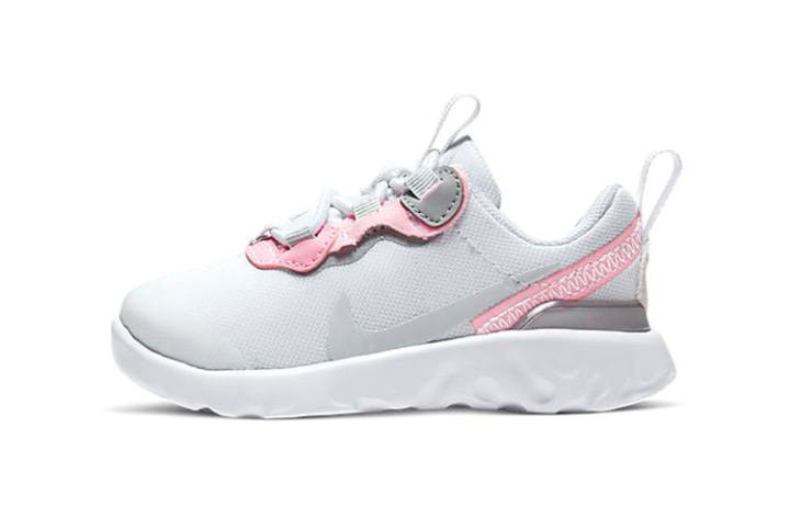 Nike Nike React Element 55 Low top Running Shoes Gray Pink Infant And Toddler
