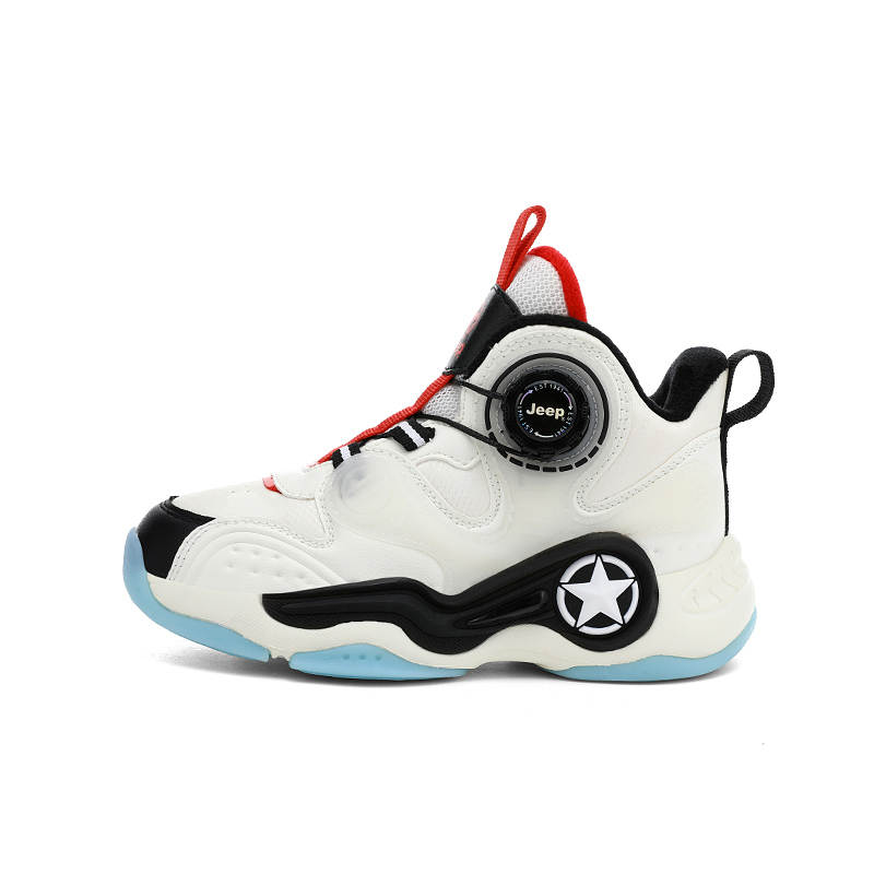 Jeep Mid top Running Shoes White Black Kids'