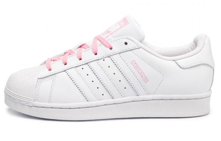 Adidas Originals Comfortable Low top Skateboard Shoes White Pink Teenagers