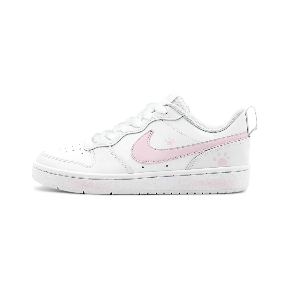 Nike Nike Court Borough Low 2 Kids' Skateboarding Shoes White Pink Teenagers