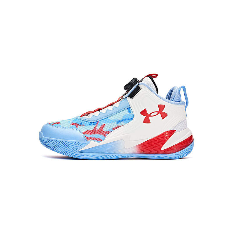 Under Armour Synthetic Leather Slip Resistant, Abrasion Resistant, Breathable Mid top Children's Basketball Shoes