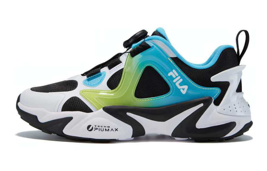 FILA KIDS Slip Resistant Abrasion Resistant Low top Kids' Running Shoes Black White Blue Kids'