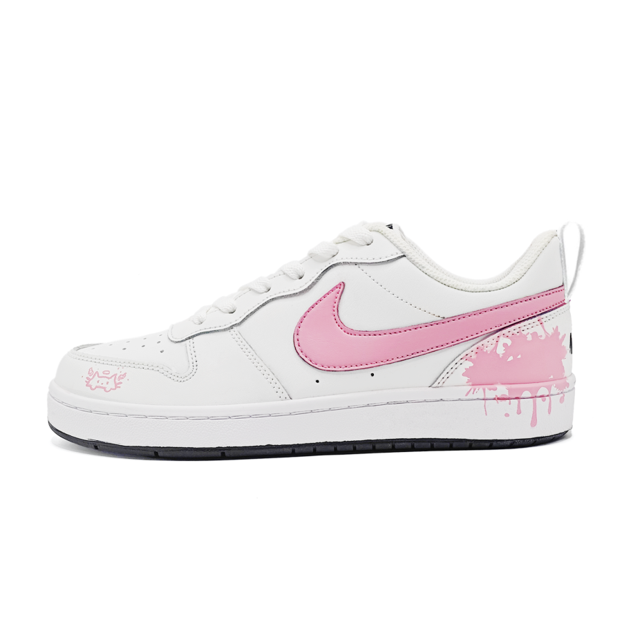 Nike Nike Court Borough Elf Cat Synthetic Leather Slip Resistant Lightweight Cushioning Low top Kids' Skateboarding Shoes