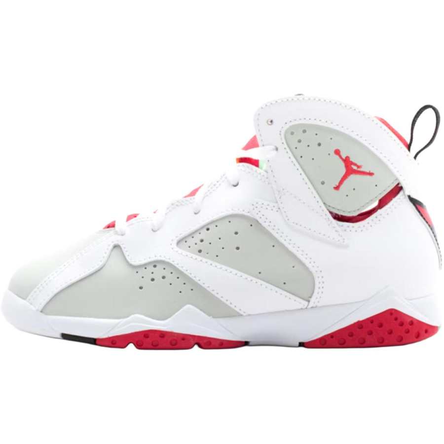 Jordan Jordan 7 Anti Kick And Abrasion Resistant Mid top Children's Basketball Shoes White Children Aged 3 7 Years Old