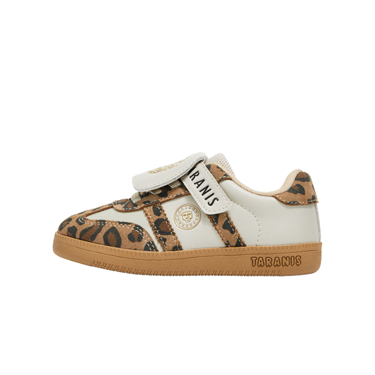 TARANIS 3rd Grade Preschool Shoes Skateboard Shoes White/Yellow Leopard Print Kids'