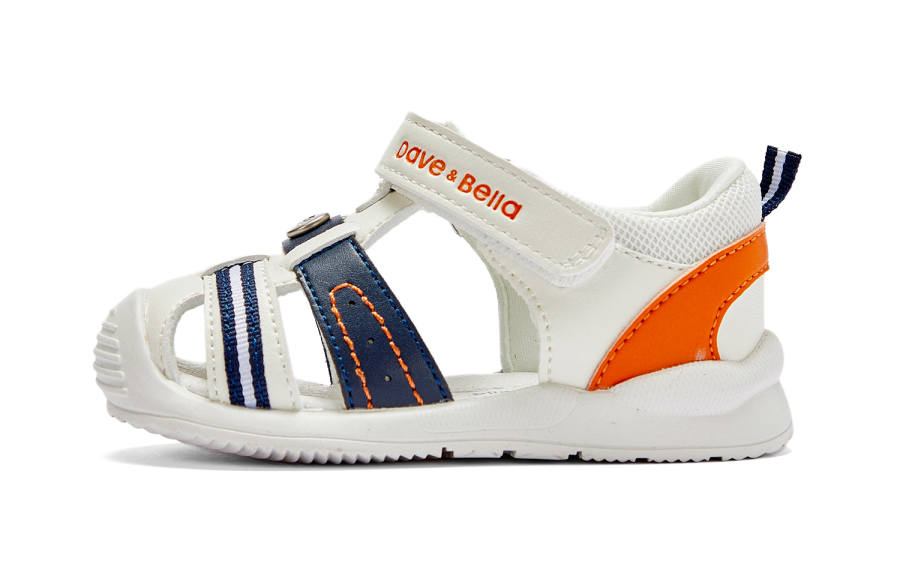 DAVE&BELLA Anti Kick And Abrasion Resistant Children's Sandals Navy Blue Infant And Toddler