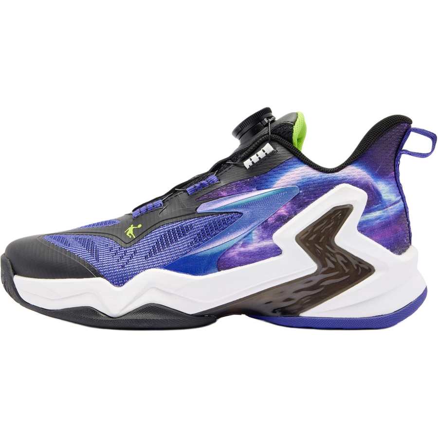 QIAODAN Low top Basketball Shoes Black/King Purple Teenagers