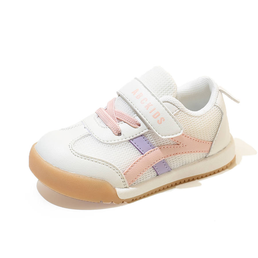 ABC KIDS Slip Resistant Anti Kick Slip Resistant Anti Kick Low top Kids Lifestyle Shoes White Pink