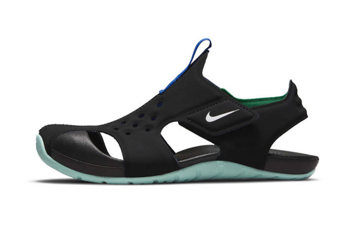 Nike Nike Sunray Protect 2 Synthetic Leather Trendy Children's Sandals Black Green Kids'