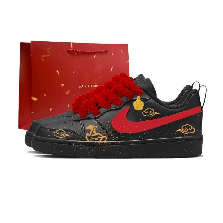 Nike Nike Court Borough Chi Ma Lingyun Slip Resistant, Abrasion Resistant, Lightweight Cushioning Low top