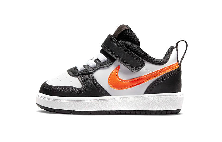 Nike Nike Court Borough Low 2 Low top Skateboard Shoes Black White Orange Infant And Toddler