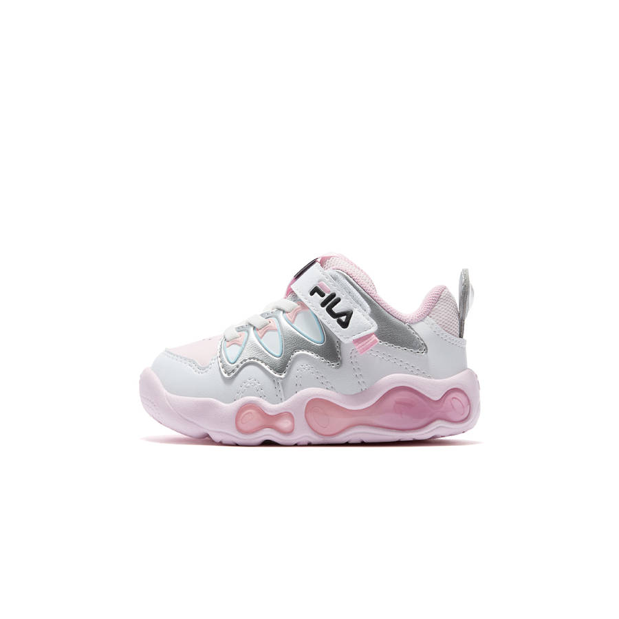 FILA KIDS Heritage FHT Breathable Lightweight Cushioning Toddler Shoes Plain Mist Pink/FILA White Infant And Toddler