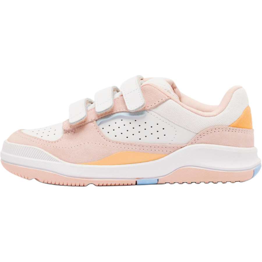 DECATHLON Slip Resistant Abrasion Resistant Low top Kids' Skateboarding Shoes Pink White Kids'