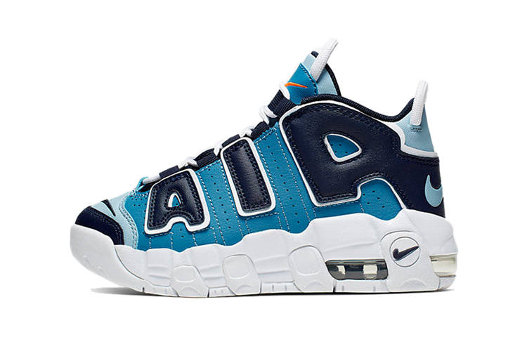 Nike Nike Air More Uptempo Blue 96 Denim BP Comfortable Children's Basketball Shoes Denim Children Aged 3 7 Years Old