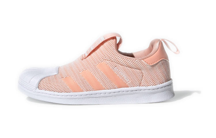 Adidas Originals SUPERSTAR 360 C Comfortable Low top Skateboard Shoes Pink White Children Aged 3 7 Years Old