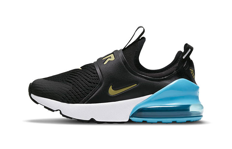 Nike Nike Air Max 270 Extreme Cushioning Kids Lifestyle Shoes Black Blue Children Aged 3 7 Years Old