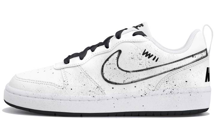 Nike Nike Court Borough Low top Kids' Skateboarding Shoes White Black Teenagers