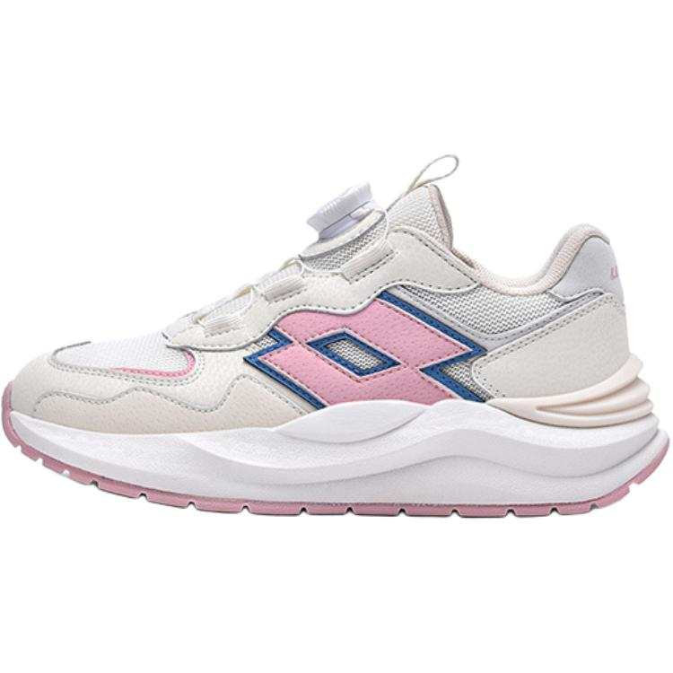 LOTTO Dust Free Synthetic Leather, Textile Slip Resistant Breathable Lightweight Cushioning Low top Running Shoes White