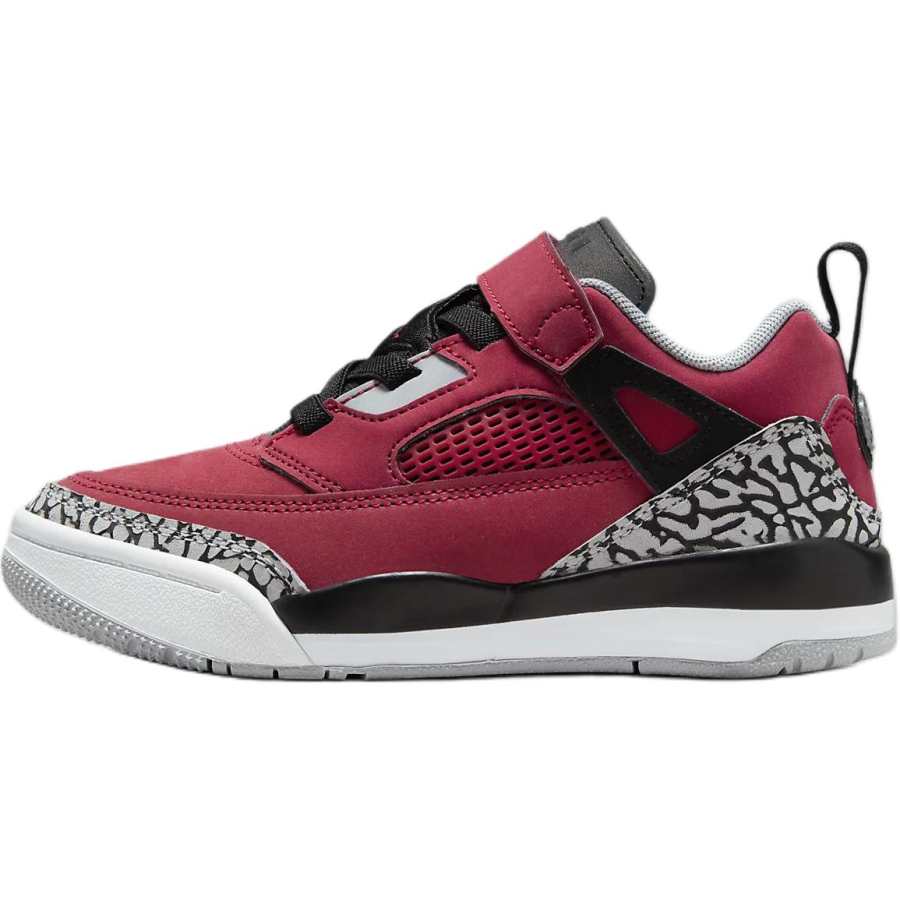 Jordan Jordan Spizike Synthetic Leather Slip Resistant Abrasion Resistant Low top Children's Basketball Shoes Red Black
