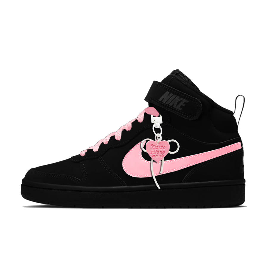 Nike Nike Court Borough Mid 2 Love Synthetic Leather Slip Resistant Abrasion Resistant Cushioning High top