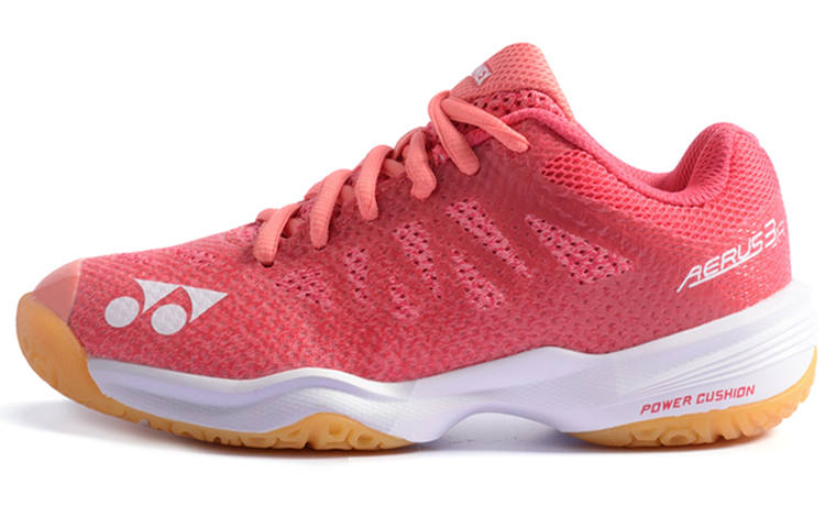 YONEX Fabric Slip Resistant Abrasion Resistant Low top Badminton Shoes Rose Red Kids'