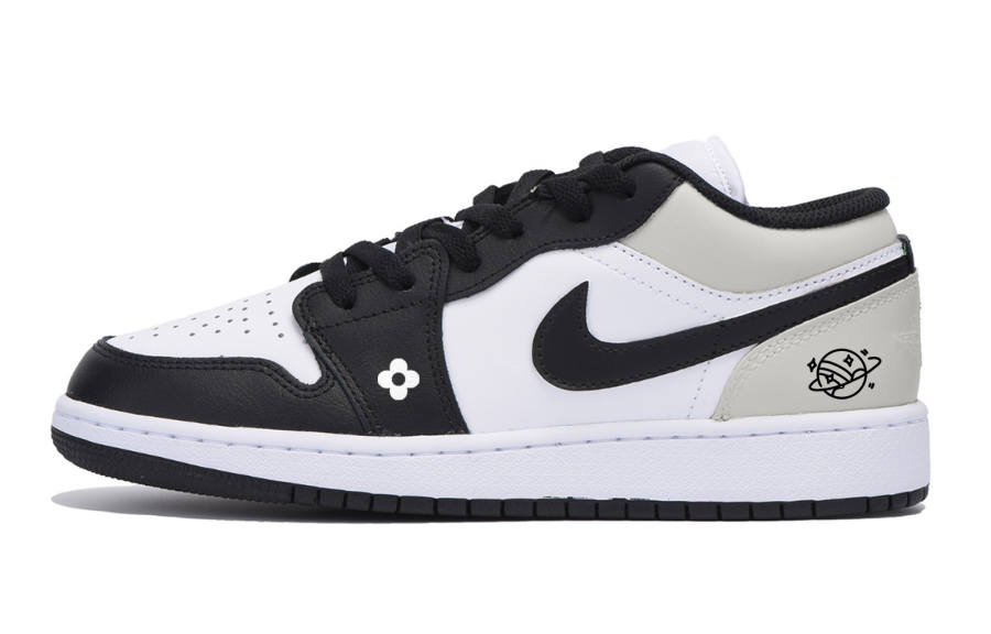 Jordan Jordan Air Jordan 1 Low Leather Low top Children's Basketball Shoes White Teenagers