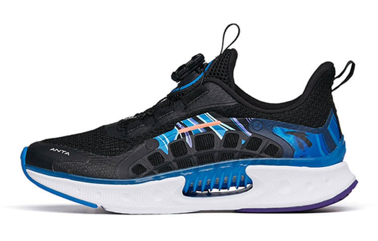 Antakids Windchaser 4.0 Rebellious Stretch Low top Running Shoes Black Blue Teenagers