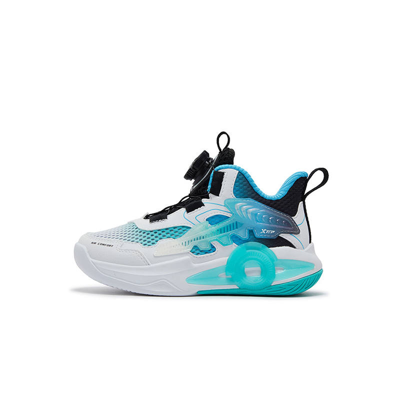 XTEP Abrasion Resistant Breathable Balance Low top Basketball Shoes Aurora Green, Emerald Lake Blue Kids'