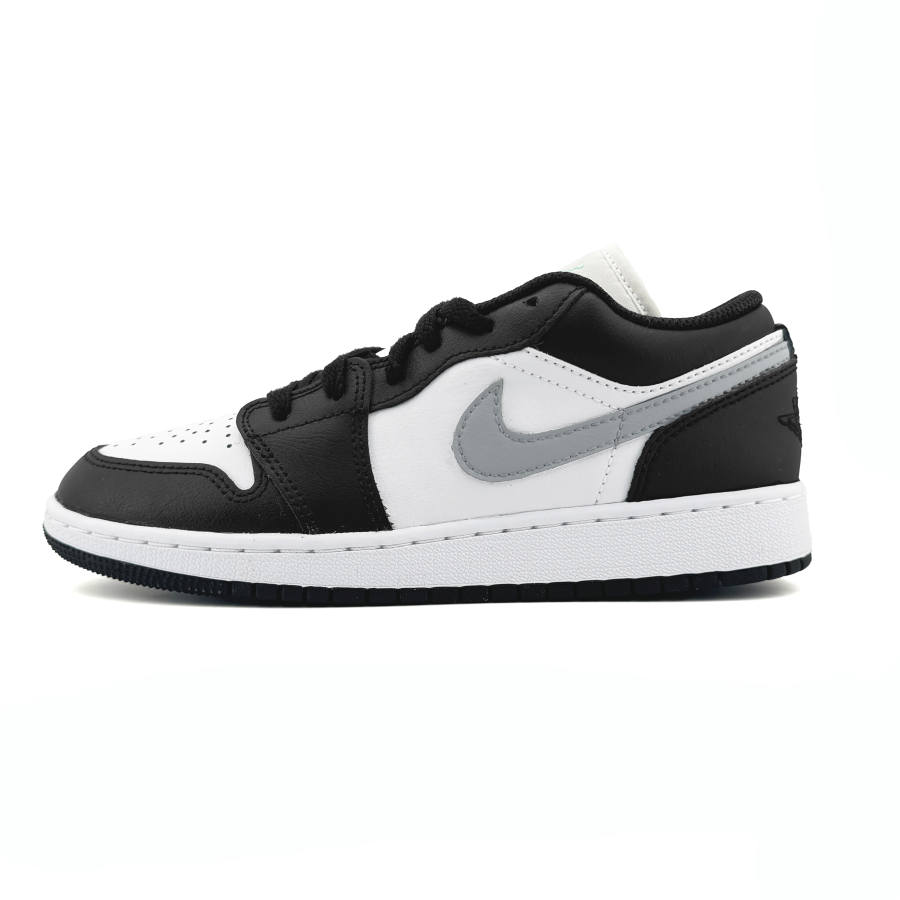 Jordan Jordan AJ1 Leather Slip Resistant Cushioning Abrasion Resistant Low top Children's Basketball Shoes Gray Teenagers