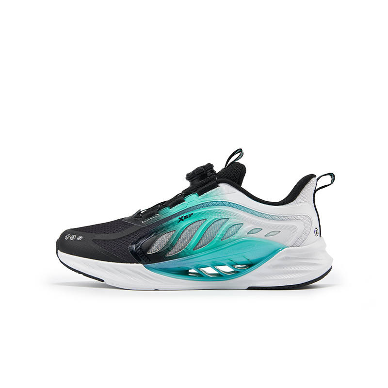 XTEP X FLOW 8.0 Low top Running Shoes Black Aurora Green Teenagers
